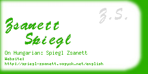 zsanett spiegl business card